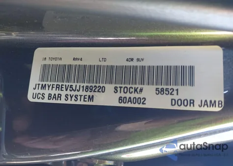 2018 Toyota Rav4 Limited from USA, damaged, VIN JTMYFREV5JJ189220